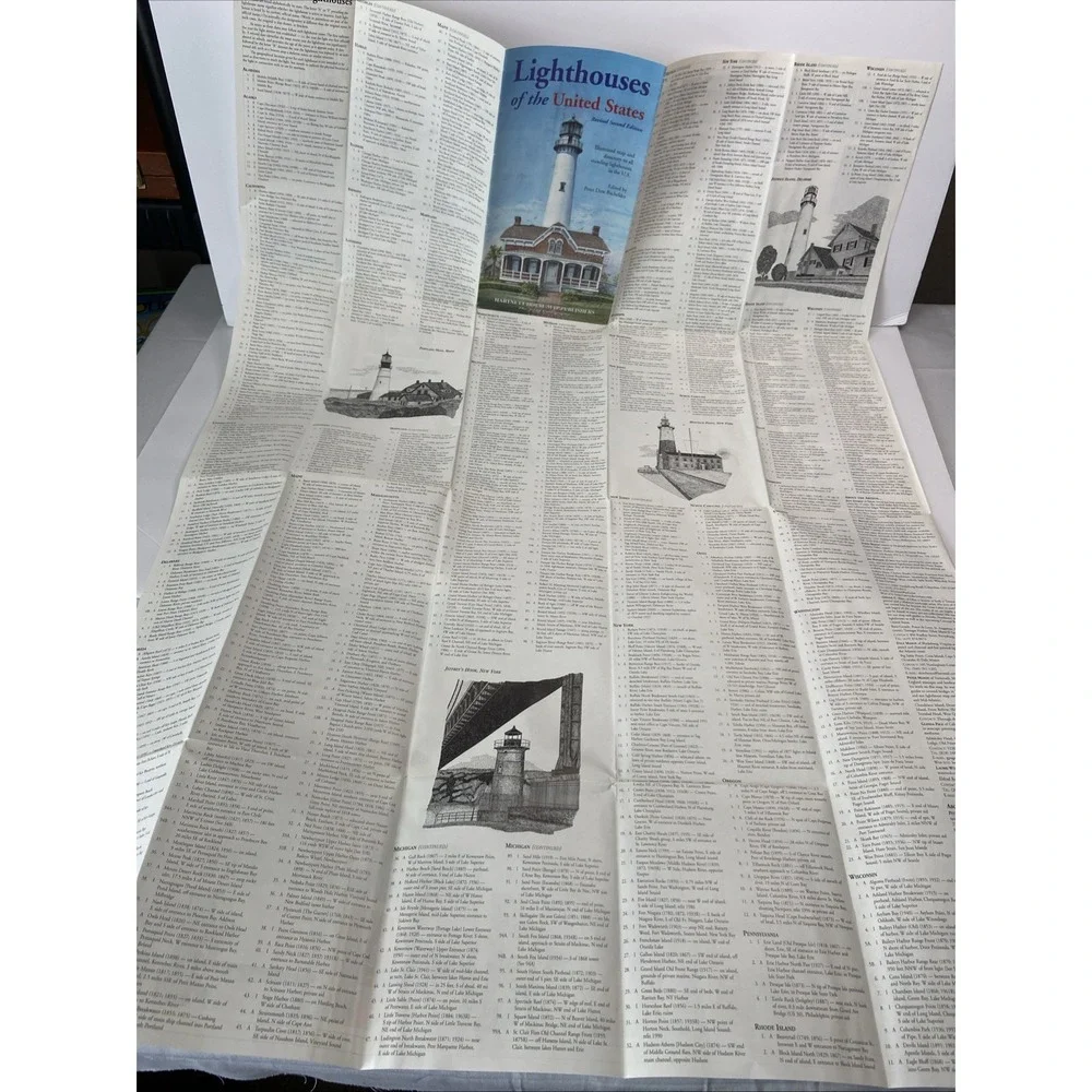 Lighthouses‎ Of The United States Map Second Edition